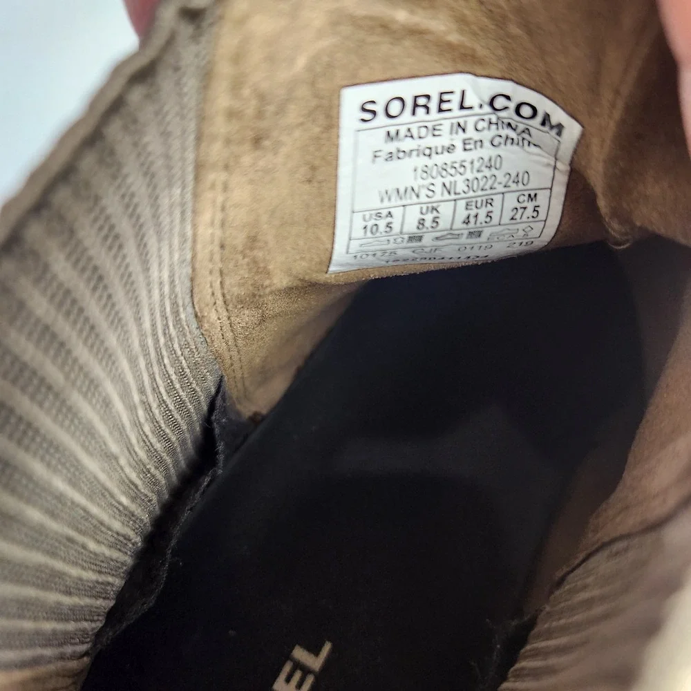 Sorel Joan Of Arctic Wedge II Boots Light Green Size 10.5 - Picture 9 of 10